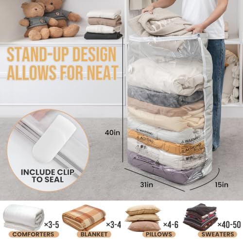TAILI 8 Pack Cube Vacuum Storage Bags, Jumbo Size - Image 2