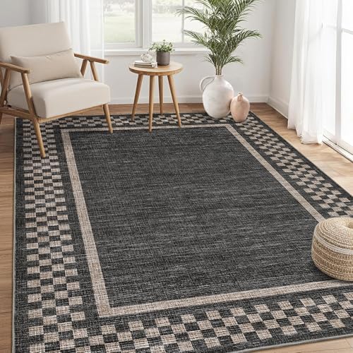 GarveeHome Small Bedroom Area Rug 3x5 Checkered Area Rug - Image 2