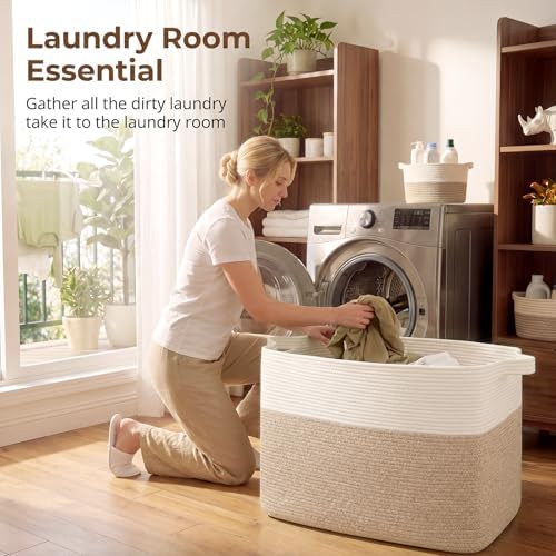 OIASKET 108L Cotton Rope Storage Basket - Image 6