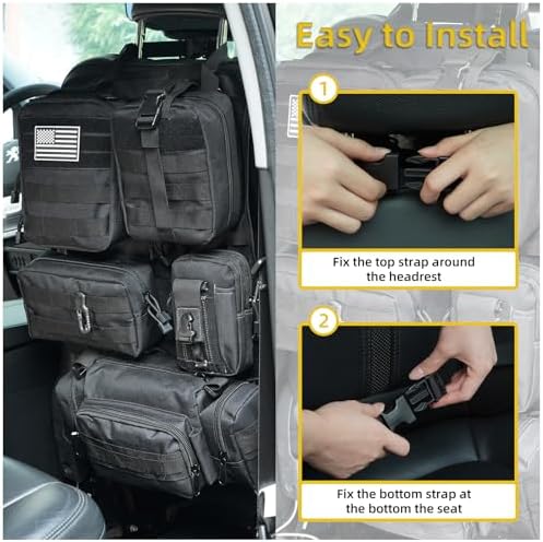 Tactical Car Seat Back Organizer, Tactical Molle Seat Back Organizer - Image 3