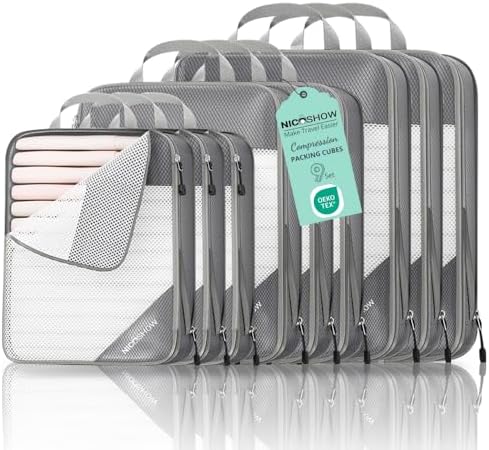 9 Set Compression Packing Cubes by NICOSHOW