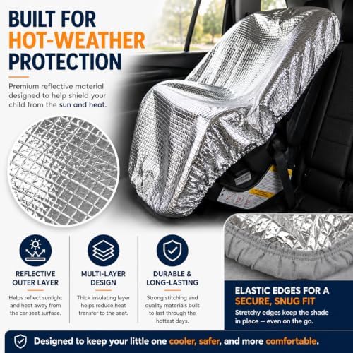 Mommy's Helper Baby Car Seat Sun Shade Cover, Reflective Heat Protector - Image 7