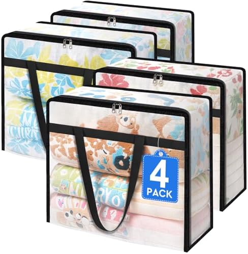 TasticTotes 4 Pack Clear Storage Bags by Unknown
