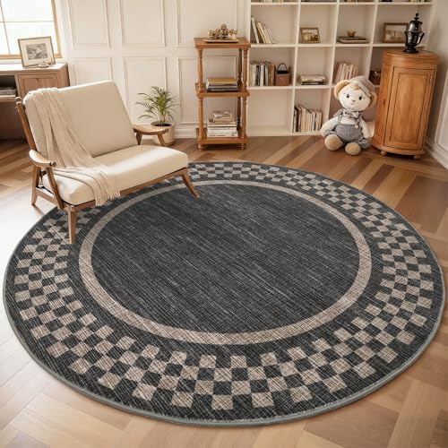 GarveeHome 6ft Washable Round Rug by GarveeHome