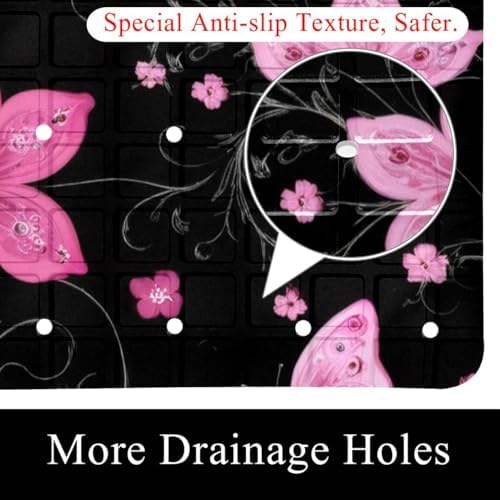 Bathtub Mat Non Slip 26.8x15.1 Inch, Machine Washable Shower Mats - Image 2