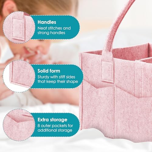 Cute Castle 2 Pack Diaper Caddy Organizer - Image 7