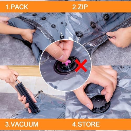GONGSHI Vacuum Storage Bags for Clothing, 28-Piece Set - Image 3