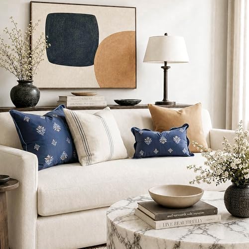 BlissBlush Lumbar Pillow Cover 12x20, Decorative Accent Cushion Cover - Image 3