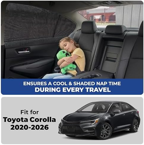 EcoNour Car Window Screen for Toyota Corolla 2 Pack - Image 2