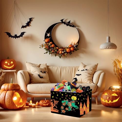 Halloween Basket Gift Cute Pumpkin Ghost Parties Decor Kid Trick or Treat Basket - Image 4