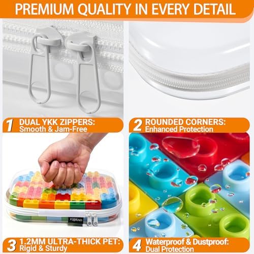 YQBRAO Clear Hard Shell Zipper Cases, Diaper Bag Organizer Pouches - Image 5