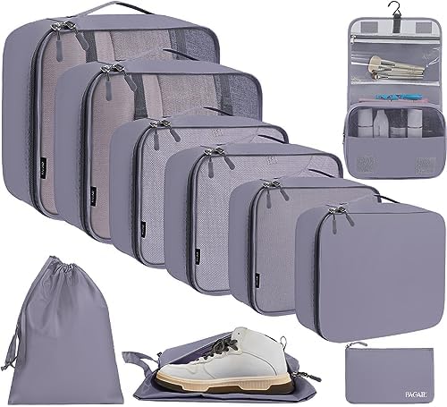 BAGAIL 6 Set/8 Set/10 Set Packing Cubes Various Sizes Packing Organizer by BAGAIL