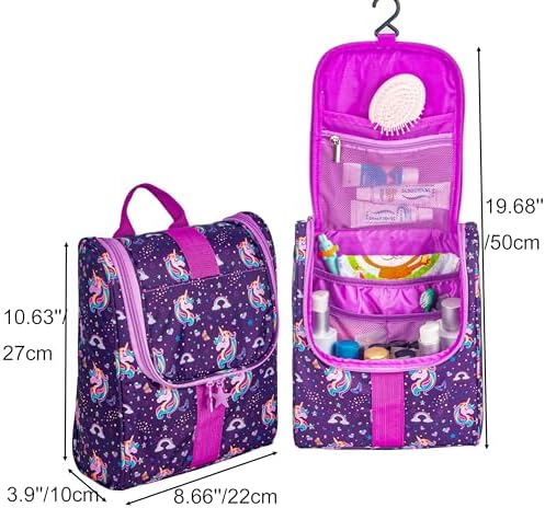 Remobia Hicol Cute Cartoon Hanging Kids Toiletry Bag Children Travel Cosmetic - Image 2
