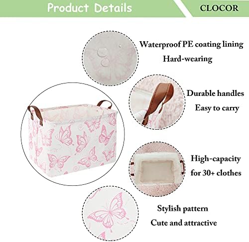 CLOCOR Rectangular Fabric Storage Bin, Waterproof Storage Box - Image 6