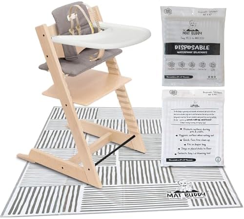 Disposable Splat Mats for Under High Chair by The+Mat+Buddy