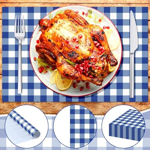 Lincia 100 Pcs Checkered Paper Placemats, 11 x 17 Inch - Image 5