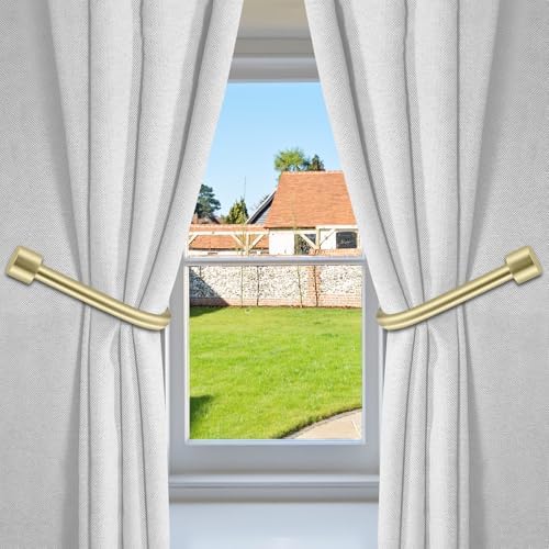 HIKMLK Curtain Holdbacks 2pcs, Cast Iron Solid Heavy Duty Metal Curtain Tieback - Image 2