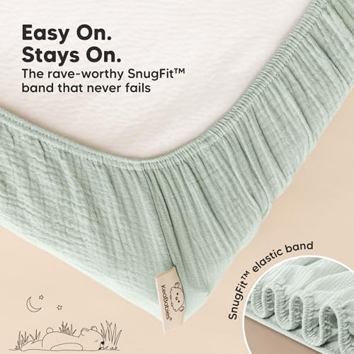 2-Pack Muslin Mini Crib Sheets for Boys, 38x26 Fitted Sheet - Image 7
