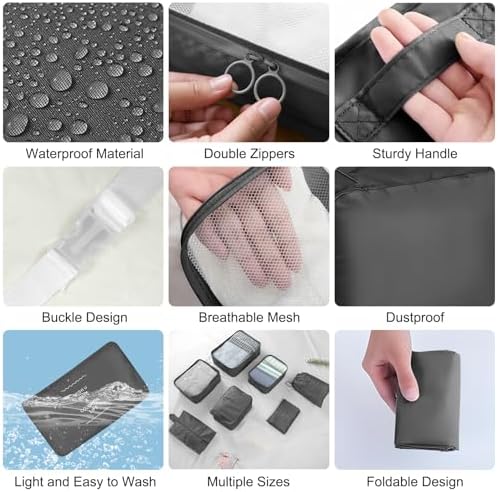 Packing Cubes for Travel 10 Set Luggage Organizer Bags - Image 5