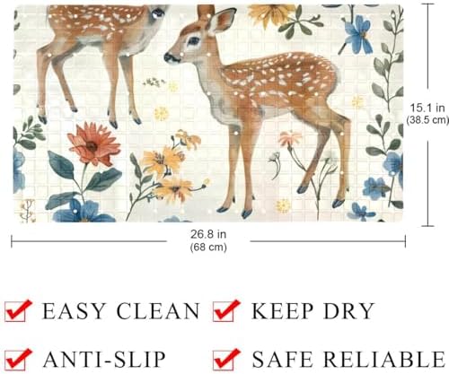 Bath Tub Shower Mat, Washable Bathtub Floor Mats, Suction Cups and Drain Holes - Image 3
