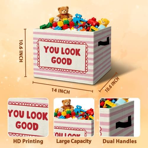 Positive Affirmation Nursery Storage Bins Box - Image 3