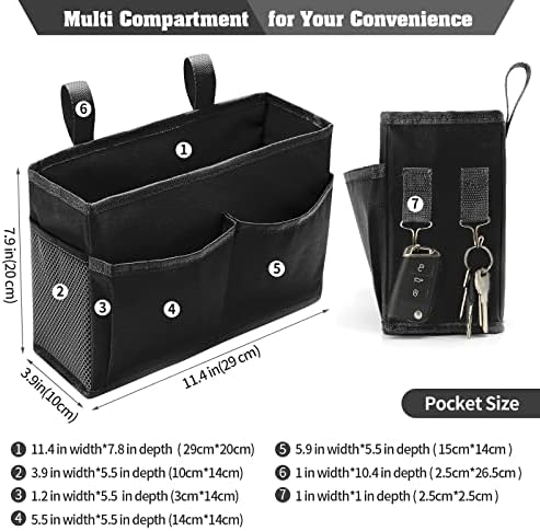 Bseash Bunk Bed Organizer, Bedside Caddy Hanging Bed Organizer Storage Bag - Image 2