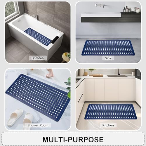 Non-Slip Bathtub and Shower Mats, Power Grip Bath Mat 35 x 16.3 Inch - Image 6