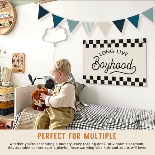 Boys Room Wall Art Decor, Flags 11Ft Bunting Flags Fabric - Image 6