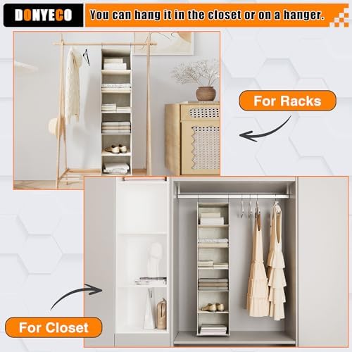 Hanging Closet Organizer 6-Tier, Oxford Wardrobe Storage - Image 5