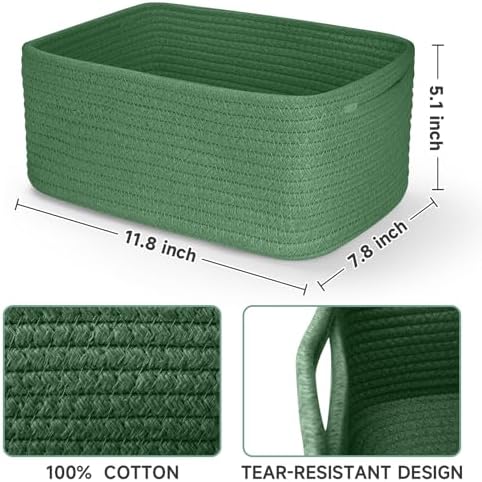 3 Pack Small Storage Baskets for Organizing, 11.8×7.8×5.1" - Image 2