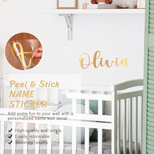 Boao Personalized Name Letter Wall Decal, Elegant Script - Image 5