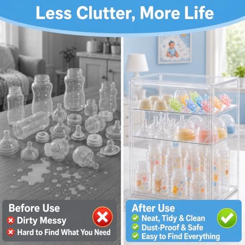 Baby Bottle Storage Organizer for Countertop Cabinet - Image 3