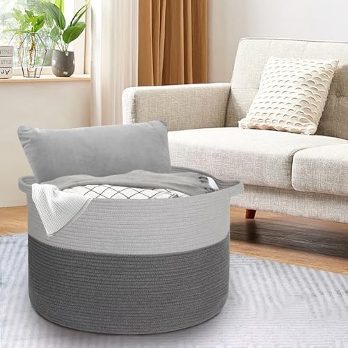 MEGASKET Extra Large Rope Basket, XXXL Woven Storage Basket, Large Blanket - Image 5