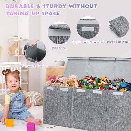 Kids Toy Box Chest with Lid - Image 4
