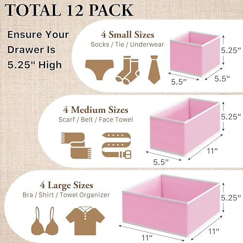 Simple Houseware Foldable Drawer Organizer Stocking Bin - Image 2
