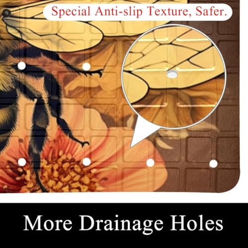 Non Slip Shower Mat Bathtub Mat 15.1x26.8 Inch, Quick Dry Bath Mat - Image 2