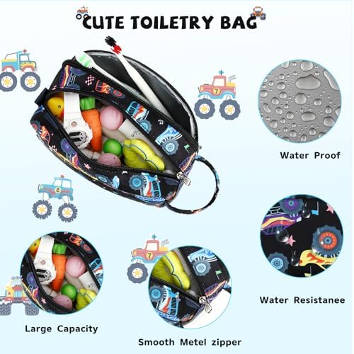CAMTOP Travel Toiletry Bag for Kids Cute Toiletry Bags for Girls Boys - Image 3