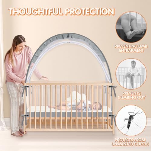 Crib Tent to Keep Baby from Climbing Out - Image 2