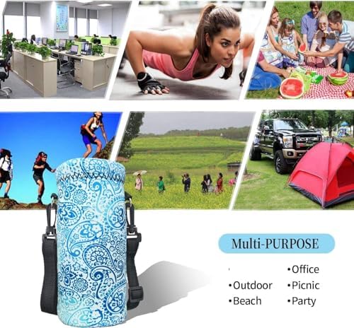 AUPET Water Bottle Bag Carrier, 24oz/32oz Insulated Neoprene bottle Sling - Image 6