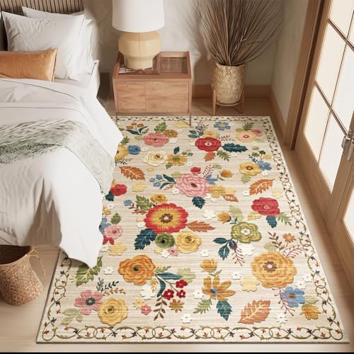 4x6 Washable Area Rugs for Bedroom: Small Living Room Rug Soft Throw Carpet - Image 6