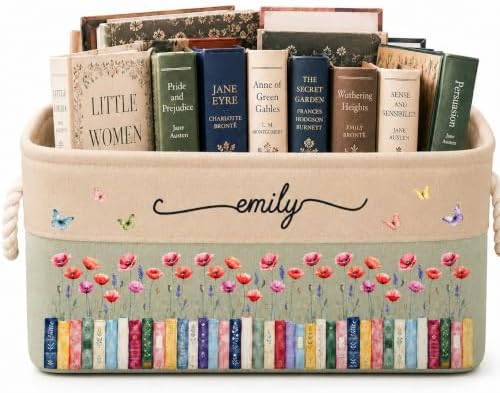 Custom Storage Basket with Name & Birth Month Flower by LASFOUR