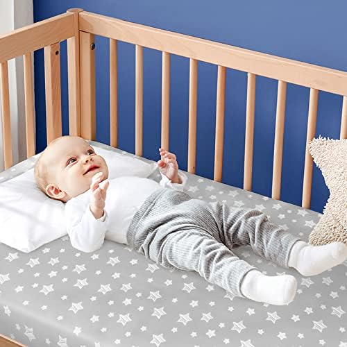 Crib Sheets for Boys or Girls 4 Pack, Fitted Crib Sheet - Image 4