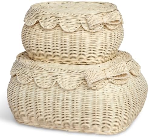 BEBE BASK Original Scalloped Bow Basket by BEBEBASK%C2%AE