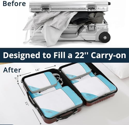 NICOSHOW Compression Packing Cubes 6 Set, Compressible Space-Saving Packing - Image 7