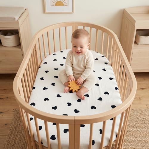100% Muslin Cotton Baby Bassinet Sheets - Image 6