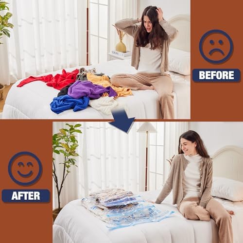 12 Jumbo Vacuum Storage Bags for Bedding, Vacuum Seal Bags for Clothing - Image 5