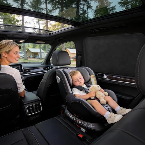 XCBYT Magnetic Car Side Window Shades, 100% Blackout Privacy Soft Suede - Image 4