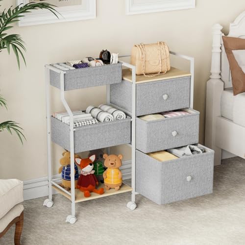 Modanais Baby Diaper Caddy Organizer Rolling Cart - Image 5