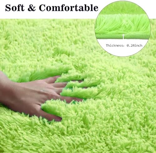 Green Bathroom Rugs Sets 3Piece Bath Mat Solid Bath Rug Floor Mats Washable - Image 3