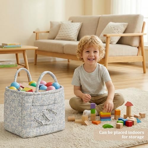 Floral Fabric Storage Basket Car Interior Storage Basket Underwear Sundries - Image 4